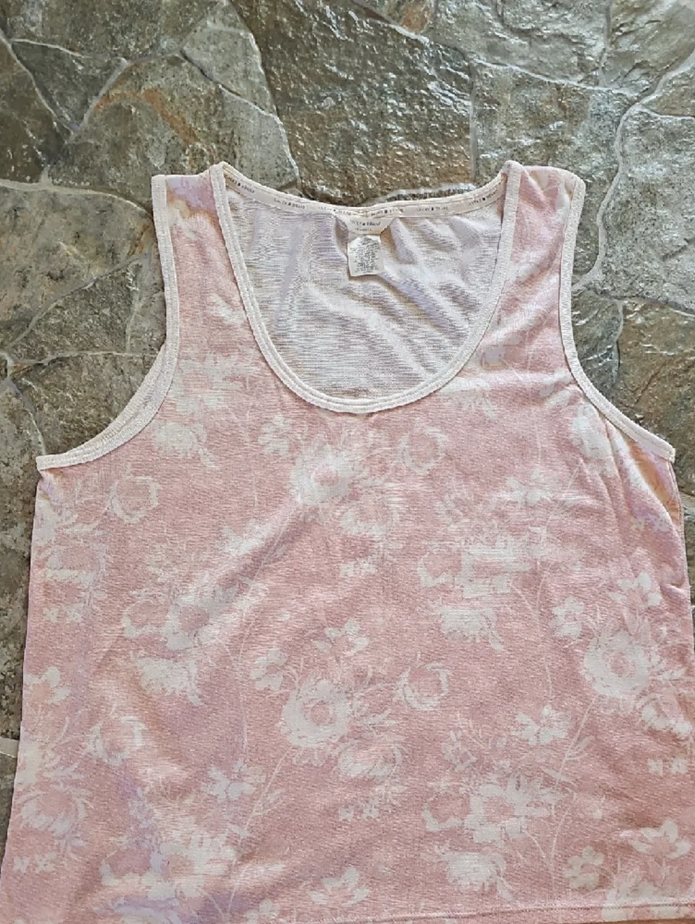 Lucky Brand Pink & White Floral Tank Top and Shorts Sleep Set - Picture 2 of 3
